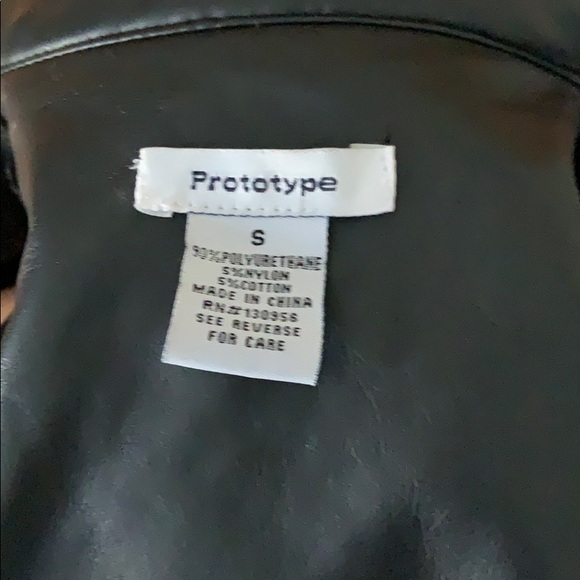 Stretch Moto vest small vinyl and lace PROTOTYPE brand goth punk rock metal 90’s - Picture 6 of 6